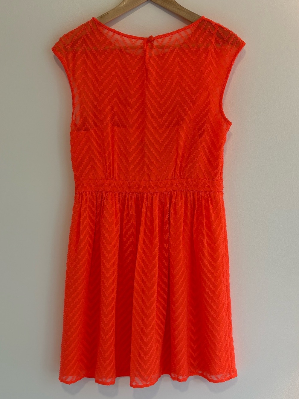 J. Crew Neon Orange Lace-Overlay Sleeveless Dress - Picture 2 of 6